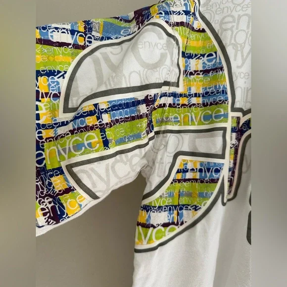 Enyce Y2K Cotton White Tee Shirt Size Medium - Picture 5 of 12